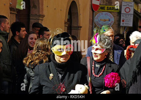 Bosa, Sardegna, Italia. S''Attittidu Carnevale Martedì grasso sfilata Foto Stock