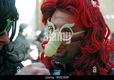 Bosa, Sardegna, Italia. S''Attittidu Carnevale Martedì grasso sfilata Foto Stock