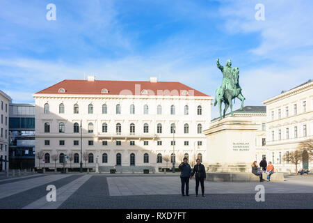 München Monaco di Baviera : Siemens sede nel Palais Ludwig Ferdinand, monumento del principe elettore Maximilian I. in Alta Baviera, München, Alta Baviera, Bay Foto Stock