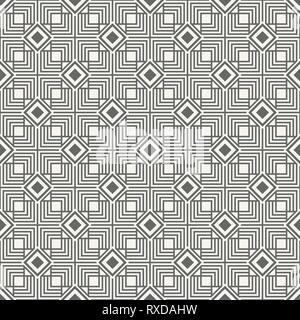 Abstract seamless pattern. Ripetono regolarmente ornamento geometrico di rombi e linee di forma rettangolare. Sfondo del vettore. Illustrazione Vettoriale