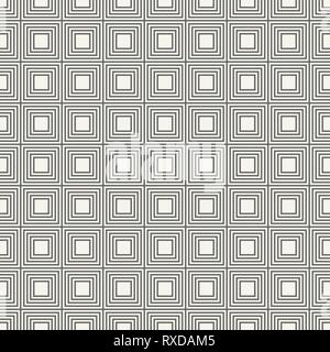 Vector seamless pattern. Con regolarità geometrica ripetizione di piastrelle con quadrati lineare. Moderna ed elegante struttura. Lo stile lineare. Reticolo geometrico. Illustrazione Vettoriale