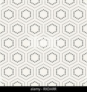 Abstract seamless pattern. Moderna ed elegante struttura. Ripetizione piastrelle geometriche con esagoni tratteggiata. Semplice vettore minimalista dello sfondo. Illustrazione Vettoriale