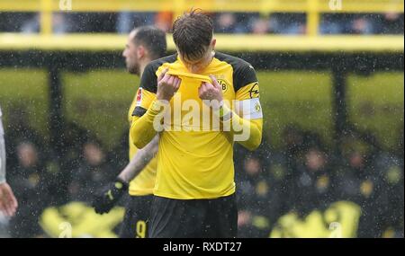 Dortmund, Germania. . 09Mar, 2019. firo: 09.03.2019, calcio, 2018/2019, 1.Bundesliga BVB Borussia Dortmund - VfB Stuttgart Marco Reus, Enttausch | Credit: dpa/Alamy Live News Foto Stock