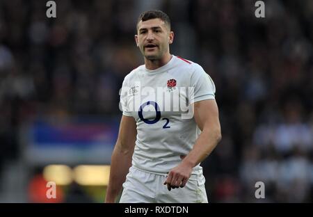 Londra, Regno Unito. 09Mar, 2019. Londra, Regno Unito. 09Mar, 2019.Jonny Maggio (Inghilterra). Inghilterra V Italia. Guinness Sei Nazioni di rugby. Stadio di Twickenham. Credito: Sport In immagini/Alamy Live News Foto Stock