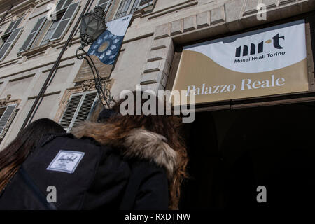 Torino, Italia, 09 marzo, 2019. Foto LaPresse/Nicol&#xf2; campo il 3/9/2019 Torino (Italia) Cronaca Settimana dei Musei, l'iniziativa promossa dal Ministero per i Beni e le attività&#xe0; culturali prevede l'ingresso gratuito a tutti i musei statali dal 5 al 10 marzo Nella foto: Palazzo Reale Foto LaPresse/Nicol&#xf2; campo Marzo 9, 2019 Torino (Italia) News Settimana di musei, l'iniziativa promossa dal Ministero per i Beni e le Attività Culturali offre ingresso gratuito a tutti i musei statali dal 5 al 10 marzo nella foto: Royal Palace Credito: LaPresse/Alamy Live News Foto Stock