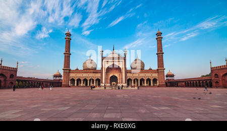 Giorno di viaggio tp Jama Masjid, la Vecchia Delhi, India Foto Stock