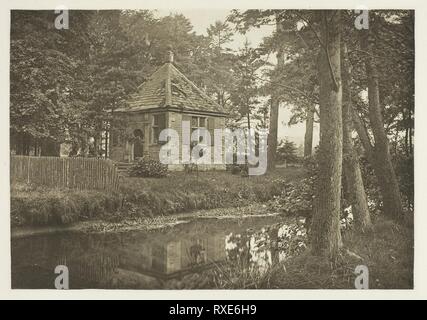 Walton e cotone della casa di pesca, Beresford Dale. Peter Henry Emerson; inglese, nato a Cuba, 1856-1936. Data: 1880-1888. Dimensioni: 13,7 × 19,7 cm (nell'immagine); 16,2 × 21,8 cm (carta); 24,6 × 31,9 cm (album). Fotoincisione, piastra XLVIII dall'album "Il Compleat Angler o l'uomo contemplativo di ricreazione, Volume II" (1888), edizione 109/250. Origine: Inghilterra. Museo: Chicago Art Institute. Foto Stock