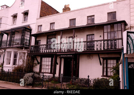 Dickens House Museum in città BROADSTAIRS KENT orientale uk marzo 2019 Foto Stock