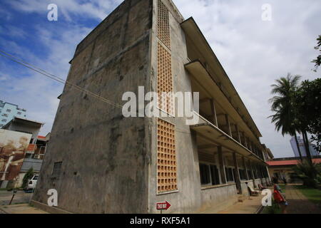 Museo del Genocidio Tuol Sleng a phnom penh Foto Stock