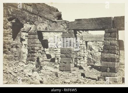 Portico del tempio di Cerf Hossayn, Nubia. Francis Frith; Inglese, 1822-1898. Data: 1857. Dimensioni: 15,8 x 23,5 cm (l'immagine/carta); 29,6 × 42,7 cm (album). Albume stampa, pl. 38 dall'album "Egitto e Palestina, Volume II" (1858/60). Origine: Inghilterra. Museo: Chicago Art Institute. Foto Stock