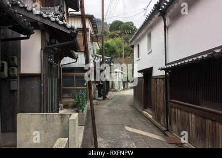 Mitarai, Giappone - 12 dicembre 2016: Mitarai piccoli vicoli street view a Hiroshima, Giappone Foto Stock