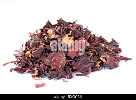 Manciata di red Hibiscus tea piantato in Sudan ed Egitto Foto Stock