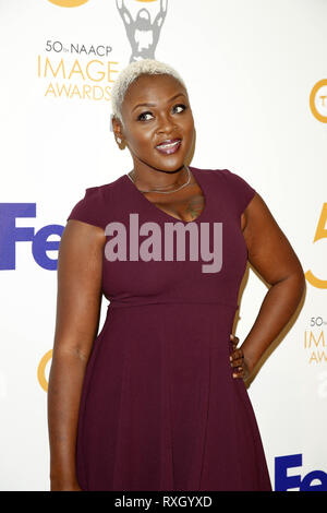 Los Angeles, CA, Stati Uniti d'America. 9 Mar, 2019. LOS ANGELES - MAR 9: melodia Trice al cinquantesimo NAACP Image Awards Nominees pranzo presso il Loews Hotel Hollywood il 9 marzo 2019 a Los Angeles, CA Credito: Kay Blake/ZUMA filo/Alamy Live News Foto Stock