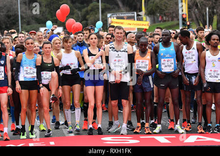 Foto Alfredo Falcone - LaPresse10/03/2019 Roma ( Italia)Sport 2019RomaOstia Nella foto:onu momento della gara Foto Stock