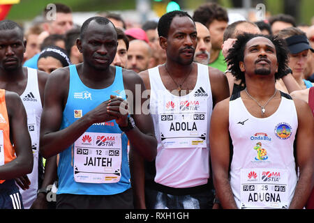 Foto Alfredo Falcone - LaPresse10/03/2019 Roma ( Italia)Sport 2019RomaOstia Nella foto:onu momento della gara Foto Stock