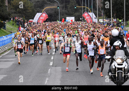 Foto Alfredo Falcone - LaPresse10/03/2019 Roma ( Italia)Sport 2019RomaOstia Nella foto:onu momento della gara Foto Stock