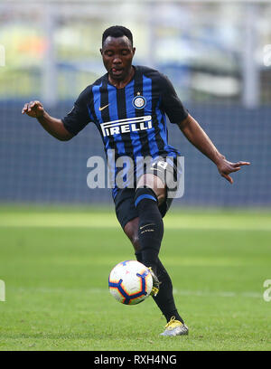 Milano, Italia. 10 mar 2019. Foto Spada/LaPresse 10 Marzo 2019 Milano ( Italia ) sport calcio Inter vs Spal - Campionato di calcio di Serie A TIM 2018/2019 - Stadio San Siro nella foto: Foto Asamoah Spada/LaPresse marzo 10 , 2019 Milano ( Italia ) sport soccer Inter vs Spal - Italian Football Championship League A TIM 2018/2019 - San Siro in pic: Asamoah Credito: LaPresse/Alamy Live News Foto Stock