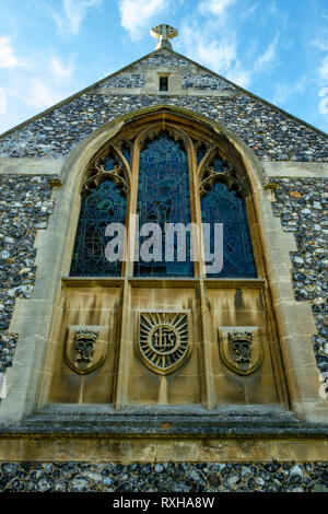 La Chiesa di San Nicola, Chiesa fila, Chislehurst, Kent Foto Stock