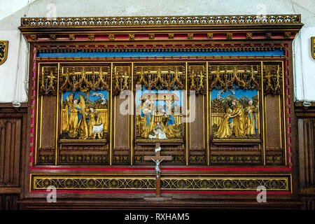 La Chiesa di San Nicola, Chiesa fila, Chislehurst, Kent Foto Stock