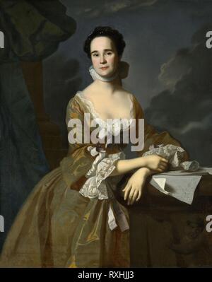 La sig.ra Daniel Hubbard (Maria Greene). John Singleton Copley; American, 1738-1815. Data: 1759-1769. Dimensioni: 127.6 × 100,9 cm (50 1/4 × 39 3/4 in.). Olio su tela. Origine: Inghilterra. Museo: Chicago Art Institute. Foto Stock