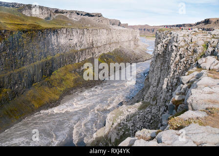 Dettifoss cascata in Islanda in estate Foto Stock