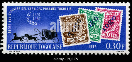Francobollo dal Togo in 65 anni timbri dal Togo (1962) serie Foto Stock