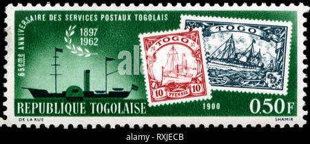 Francobollo dal Togo in 65 anni timbri dal Togo (1962) serie Foto Stock