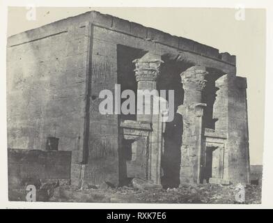 Temple de Dakkeh, Naos; Nubie. Maxime Du Camp; francese, 1822-1894. Data: 1849-1851. Dimensioni: 16,4 x 21,5 cm (l'immagine/carta); 30,1 × 42,9 cm (album). Salate stampa carta, piastra 95 dall'album "Egypte, Nubie, Palestina et Siria' (1852). Provenienza: Francia. Museo: Chicago Art Institute. Foto Stock