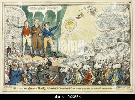 Il sistema Logierian. George Cruikshank (Inglese, 1792-1878), pubblicata da George Humphrey (inglese, c. 1773-1831). Data: 1818. Dimensioni: 271 × 397 mm (nell'immagine); 275 × 403 mm (piastra); 282 × 408 mm (foglio). Colorate a mano di attacco sulla carta. Origine: Inghilterra. Museo: Chicago Art Institute. Foto Stock