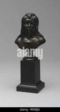 Busto di un indiano americano. Henry Kirke Brown; American, 1814-1886. Data: 1848-1849. Dimensioni: 20,3 × 8,6 × 6 cm (8 × 3 3/8 x 2 3/8 in.). Bronzo su plinto di bronzo. Origine: Stati Uniti. Museo: Chicago Art Institute. Foto Stock