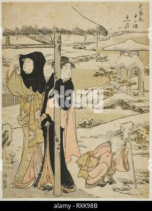 L'UNDICESIMO MESE (Juichigatsu), dalla serie " dodici mesi nel Sud (Minami juni ko)'. Torii Kiyonaga; Giapponese, 1752-1815. Data: 1778-1789. Dimensioni: 25,2 x 19,0 cm. Colore stampa woodblock; chuban. Provenienza: Giappone. Museo: Chicago Art Institute. Foto Stock