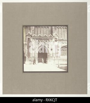 Cappella del King's College di Cambridge, ingresso Sud. William Henry Fox Talbot; Inglese, 1800-1877. Data: 1840-1850. Dimensioni: 17,4 × 16,7 cm (immagine); 22,8 × 18,5 cm (carta). Carta salata stampa. Origine: Inghilterra. Museo: Chicago Art Institute. Foto Stock