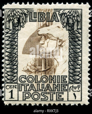 Francobollo da italiano Libia nelle colonie - Libia serie emesse nel 1924 Foto Stock