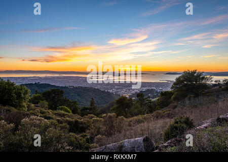 Tramonto dal picco di Grizzly Foto Stock