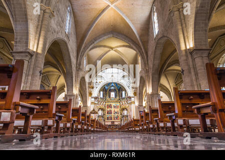 Valencia,Spagna Dicembre 02, 2016: Interno del Metropolitan Cattedrale-basilica dell'Assunzione di Nostra Signora di Valencia Foto Stock