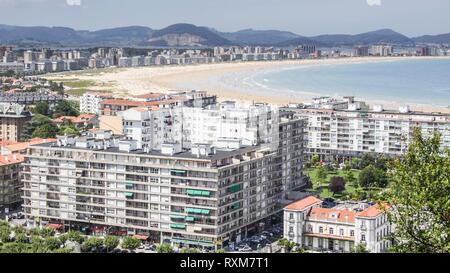 Vista panoramica di San Sebastian nei Paesi Baschi, Spagna Foto Stock
