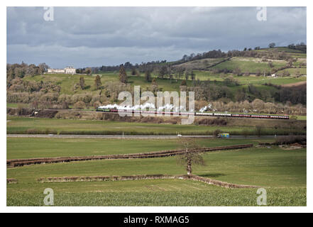 Il Imaculate 61306 Mayflower locomative vapore sul catherdrals express Marzo 2019 Foto Stock