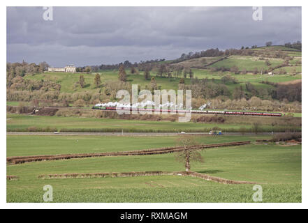 Il Imaculate 61306 Mayflower locomative vapore sul catherdrals express Marzo 2019 Foto Stock