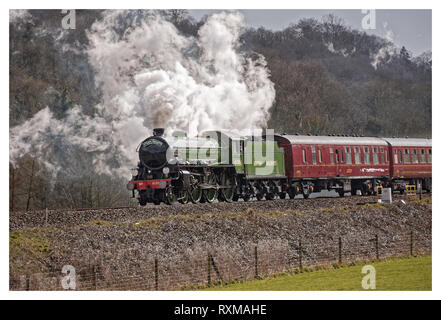 Il Imaculate 61306 Mayflower locomative vapore sul catherdrals express Marzo 2019 Foto Stock