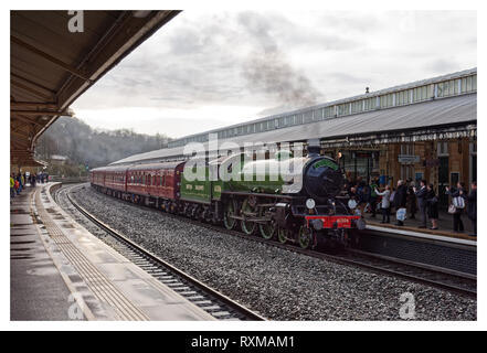 Il Imaculate 61306 Mayflower locomative vapore sul catherdrals express Marzo 2019 Foto Stock