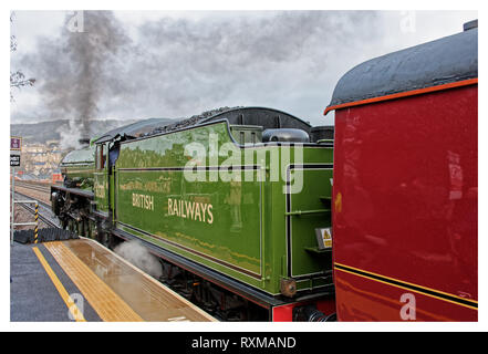 Il Imaculate 61306 Mayflower locomative vapore sul catherdrals express Marzo 2019 Foto Stock