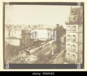 Vista dei Boulevards a Parigi. William Henry Fox Talbot; Inglese, 1800-1877. Data: 1843. Dimensioni: 16,2 × 21,3 cm (nell'immagine); 18,4 × 22,2 cm (carta). Carta salata stampa. Origine: Inghilterra. Museo: Chicago Art Institute. Foto Stock