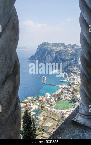 Capri vista da Villa San Michelle Foto Stock