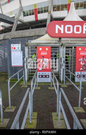 Affissioni Benvenuti all'Johan Cruijff Arena a Amsterdam Paesi Bassi 2019 Foto Stock