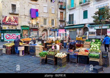 Napoli Campania Italia. Fruttivendolo Pignasecca a trimestre Foto Stock