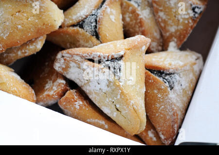 Purim - Close up Hamantaschen Cookies Per Purim Foto Stock