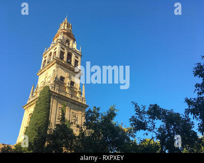 Campanile del Duomo Grande Moschea di Cordova, Andalusia, Spagna Foto Stock