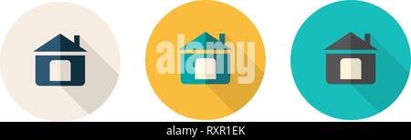 Set di semplice piatto icone del design indicato Homepage. Illustrazione Vettoriale. Illustrazione Vettoriale