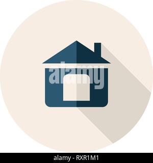 Design piatto Home Homepage o Icona. Illustrazione Vettoriale