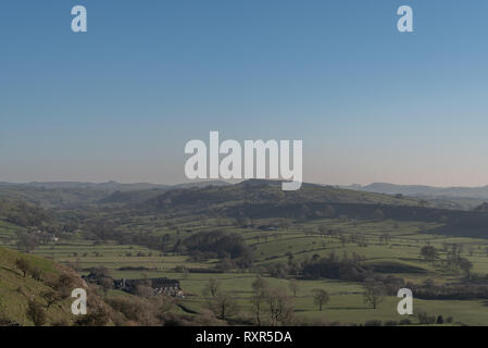 Vista della valle di Colomba da Hitter Hill nel Parco Nazionale di Peak District. Foto Stock